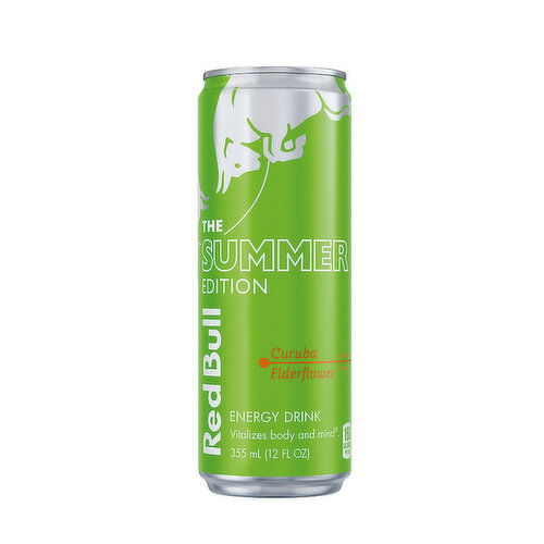 Red Bull Summer Edition Energy Drink, Curuba Elderflower, 114mg Caffeine