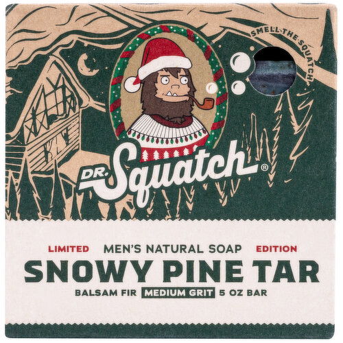 Dr. Squatch Natural Soap, Men's, Snowy Pine Tar