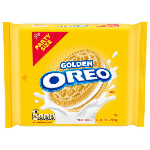 OREO OREO Golden Sandwich Cookies, Party Size, 24.16 oz