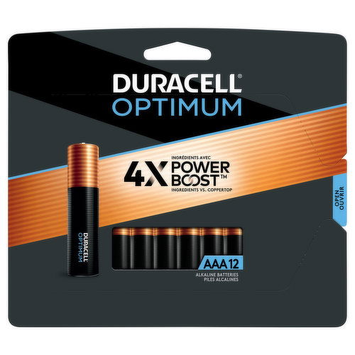 Duracell Optimum Batteries, Alkaline, AAA, 1.5V