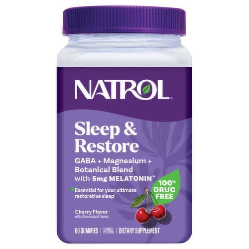 Natrol Gummies Cherry Flavor Sleep & Restore