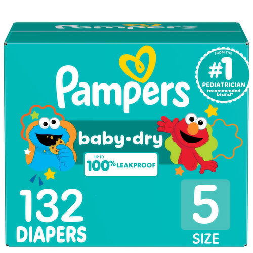 Pampers Baby Dry Baby Dry Diapers Size 5 132 Count
