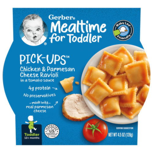 Gerber Pick-Ups Chicken & Parmesan Cheese Ravioli, Mealtime for Toddler