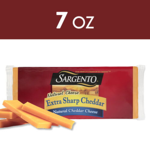 SARGENTO Sargento® Block Extra Sharp Cheddar Natural Cheese, 7 oz.