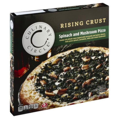 Culinary Circle Pizza, Rising Crust, Spinach and Mushroom