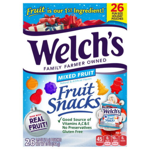 Welch's Fruit Snacks, Mixed Fruit, Fun Size