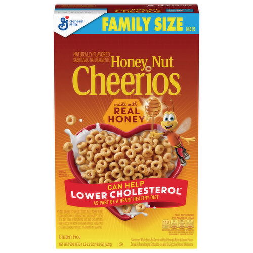 Cheerios Cereal, Honey Nut, Family Size