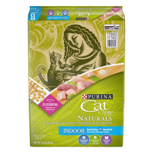 Cat Chow Naturals Cat Food, Indoor, Chicken