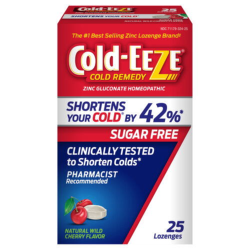 Cold-Eeze Cold Remedy, Sugar Free, Natural Wild Cherry Flavor, Lozenges