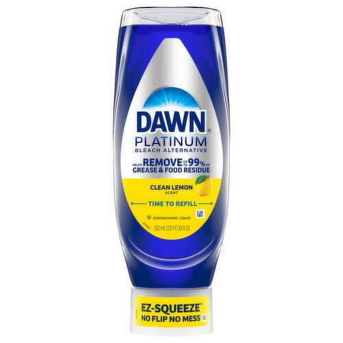 Dawn EZ-Squeeze Platinum Bleach Alternative Clean Lemon Scent Dishwashing Liquid