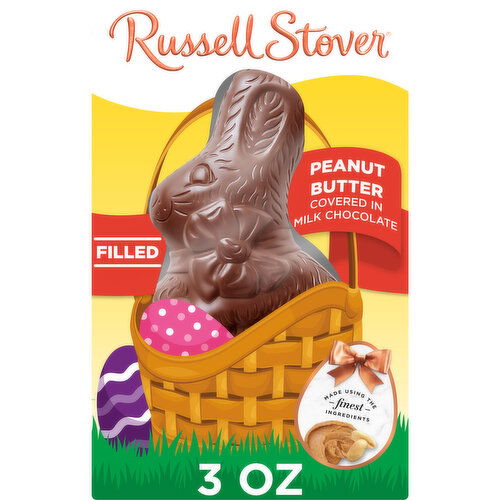 Russell Stover Easter Easter Bunny Peanut Butter Milk Chocolate Candy Rabbit