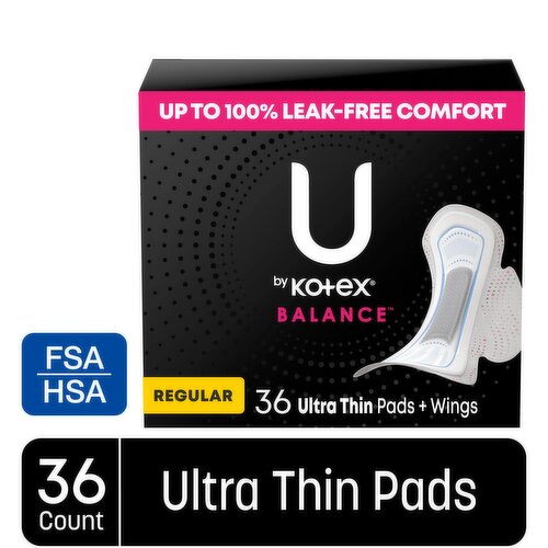 U by Kotex Balance Ultra Thin Regular Pads