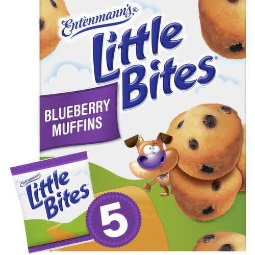 Entenmann's Little Bites Blueberry Mini Muffins, 5 packs, (4 ct each), 8.25 lbs  Case