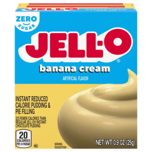 Jell-O Zero Sugar Banana Cream Instant Pudding & Pie Filling