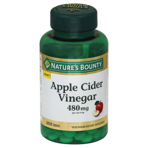 Nature's Bounty Apple Cider Vinegar, 480 mg, Tablets