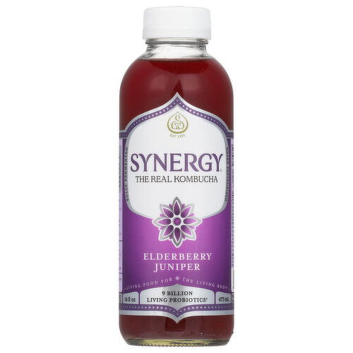 Synergy Kombucha, Elderberry Juniper