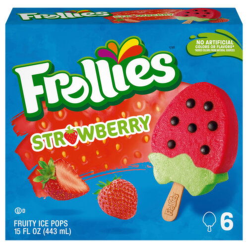 Frollies Fruity Ice Pops, Strawberry