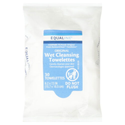 Equaline Towelettes, Wet Cleansing, Original