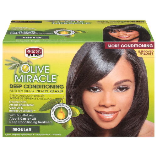 African Pride Olive Miracle Regular Aloe & Castor Oil Deep Conditioning Treatment