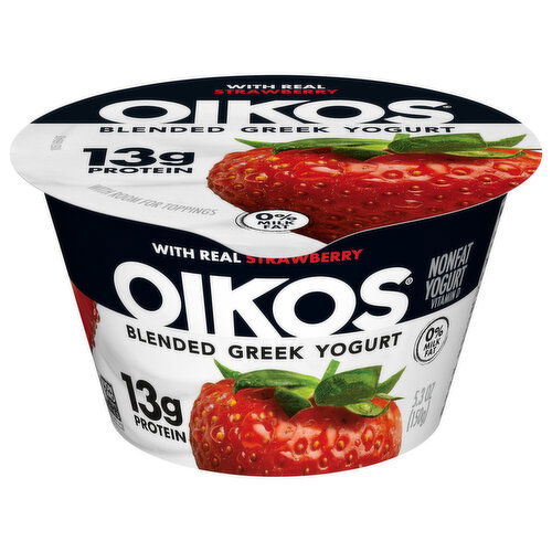 Oikos Nonfat Blended Greek Strawberry Yogurt