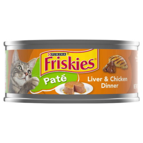 Friskies Pate Pate Wet Cat Food, Liver & Chicken Dinner