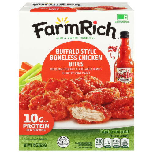 Farm Rich Chicken Bites, Buffalo Style, Boneless