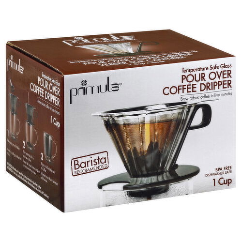 Primula Coffee Dripper, Pour Over, Seneca Black, 1 Cup