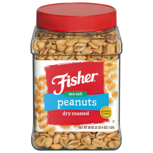 Fisher Dry Roasted Sea Salt Peanuts