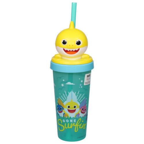 Zak! Tumbler, Baby Shark, Super Slipper, 18 Ounce