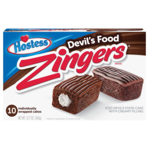 Hostess Zingers Cake, Iced Devil's Food