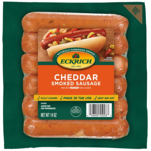 Eckrich Smoked Sausage, Cheddar