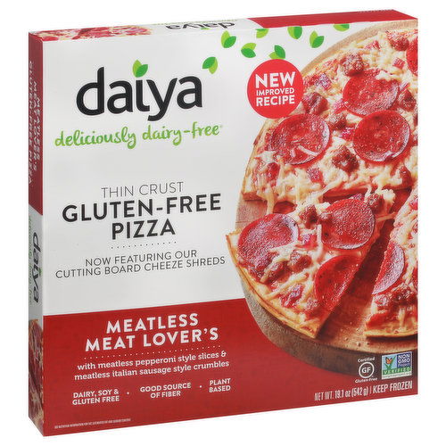 Daiya Pizza, Gluten-Free, Thin Crust, Meatless Meat Lover's