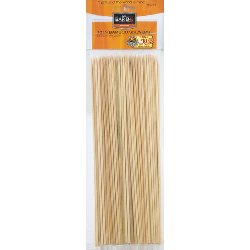 Mr. Bar-B-Q Bamboo Skewers, 10 Inches