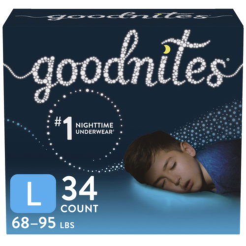 Goodnites Underwear, Boys, Large (68-95 lbs)