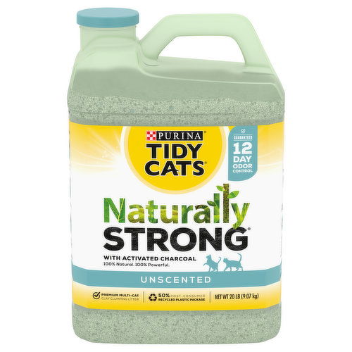 Tidy Cats Naturally Strong Clay Clumping Litter, Unscented