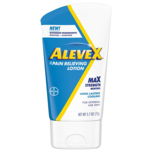 AleveX Pain Relieving Lotion, Max Strength, Menthol