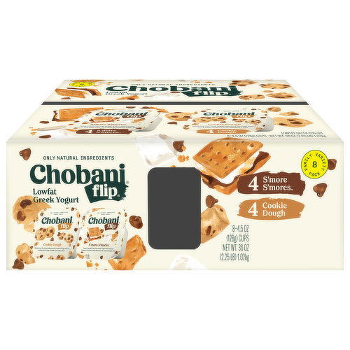 Chobani Flip Yogurt, Greek, Low-Fat, 8 Family Variety Pack