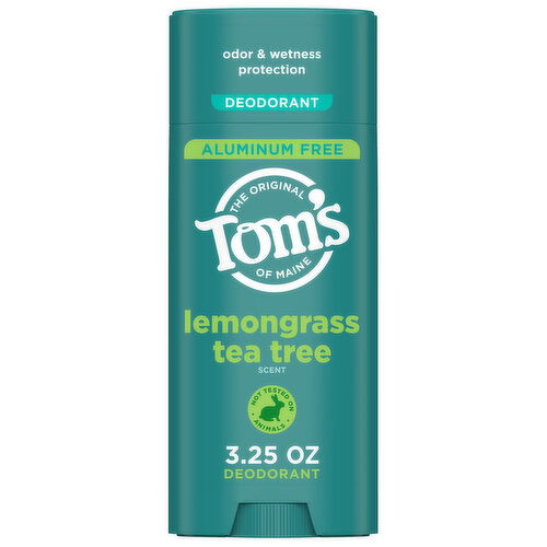 Tom's of Maine Deodorant, Lemongrass Tea Tree, Aluminum Free