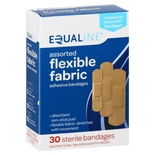 Equaline Adhesive Bandages, Flexible Fabric, Assorted Sizes