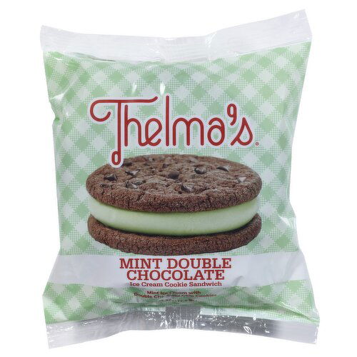 Thelma's Thelma's Mint Double Chocolate Ice Cream Sandwich 6 Fluid Ounce