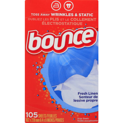 Bounce Dryer Sheets, Fresh Linen