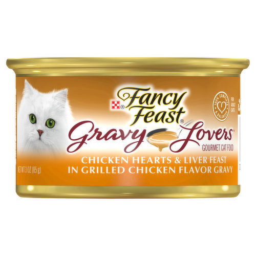 Fancy Feast Gravy Lovers Gravy Wet Cat Food, Gravy Lovers Chicken Hearts & Liver Feast