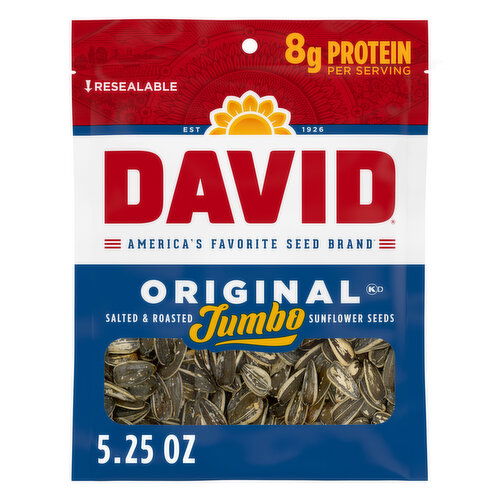 DAVID Sunflower Seeds, Original Flavor Sunflower Seeds, Original Flavor