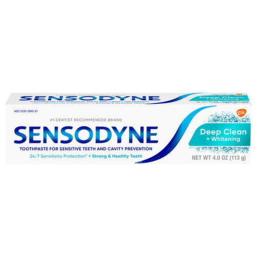 Sensodyne Toothpaste, Deep Clean + Whitening