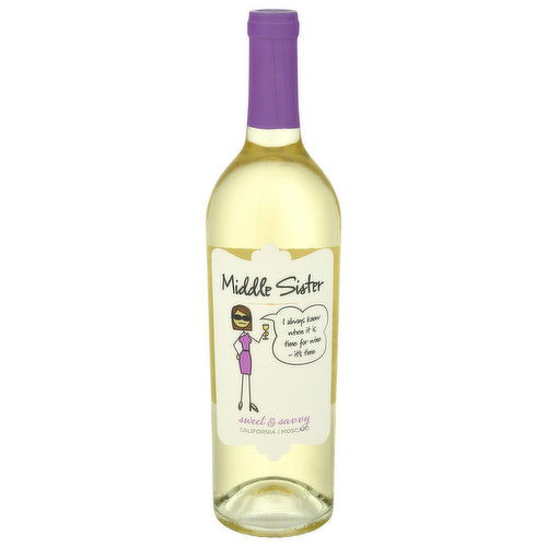 Middle Sister Moscato, California, Sweet & Savory