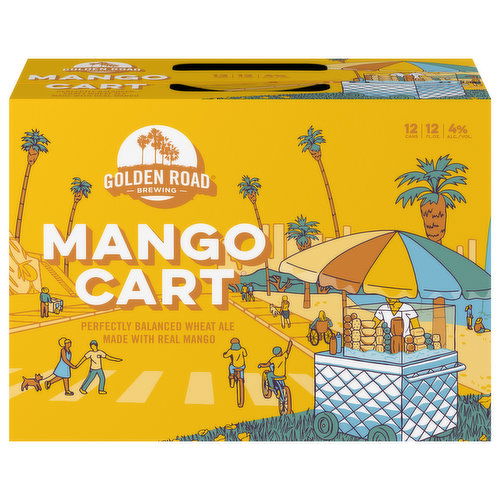 Golden Road Brewing Beer, Mango Cart