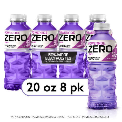 Powerade Zero Zero Grape Electrolyte Sports Drink