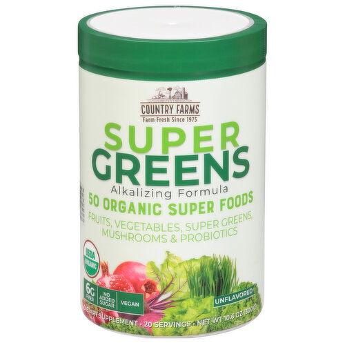 Country Farms Alkalizing Formula, Super Greens