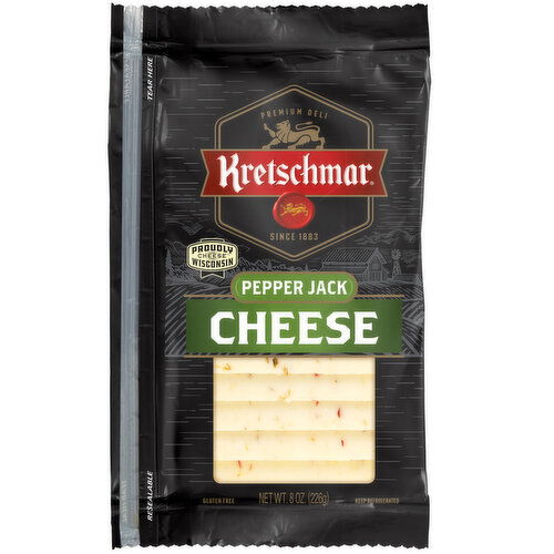 Kretschmar Premium Deli Pre Sliced Pepper Jack Cheese