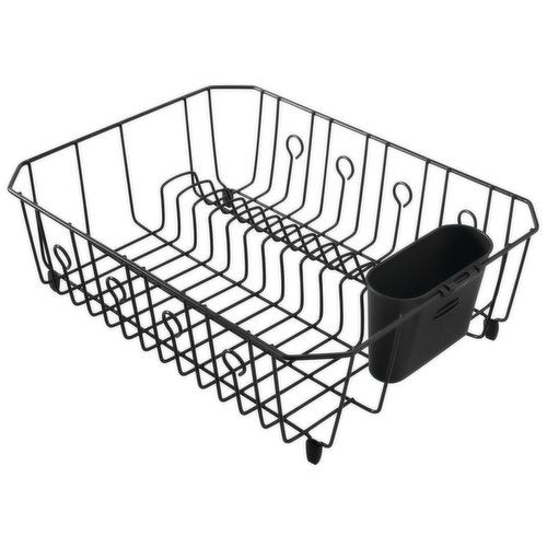 Rubbermaid Antimicrobial Dish Drainer, Large, Black